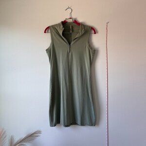 Skims Light Green Bodycon Mini Dress | Quarter Zip | Size L